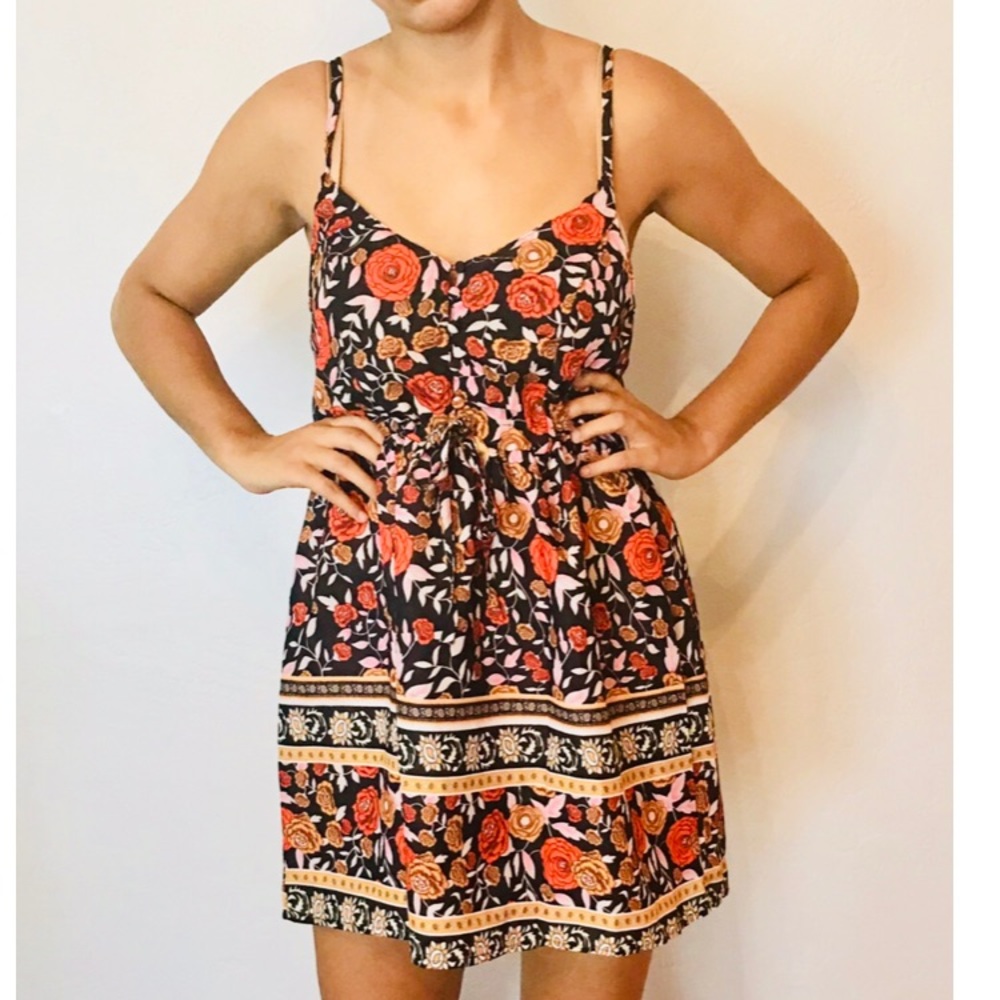 Spanish Rose Mini Boho Style Dress - Picture 7 of 8